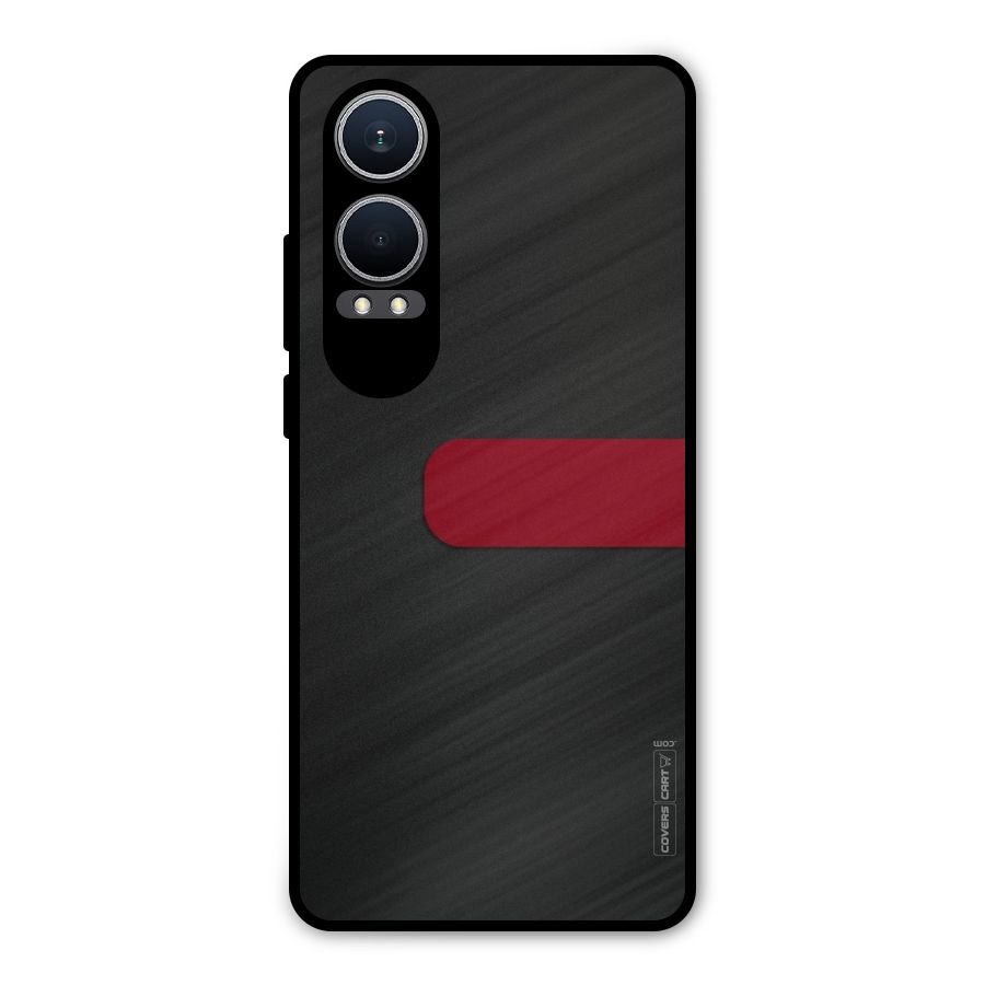 Single Red Stripe Metal Back Case for OnePlus Nord CE4 Lite