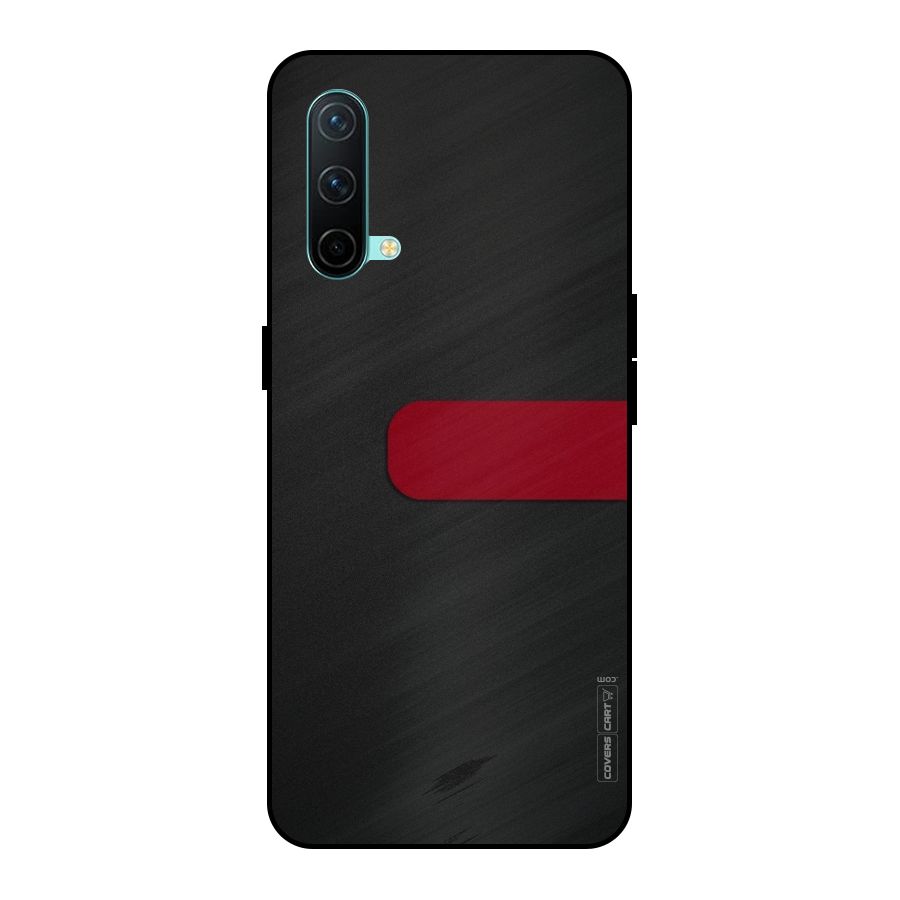 Single Red Stripe Metal Back Case for OnePlus Nord CE 5G
