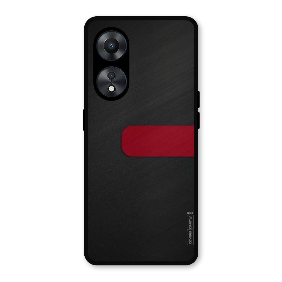 Single Red Stripe Metal Back Case for Oppo A78