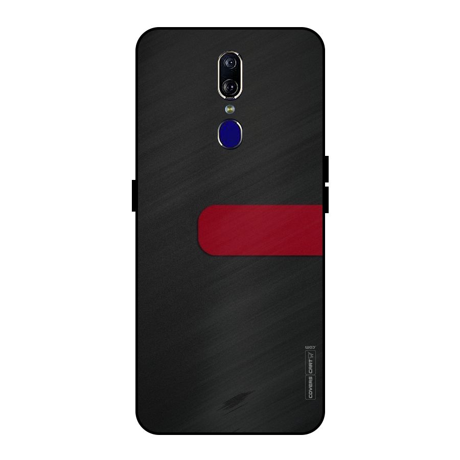 Single Red Stripe Metal Back Case for Oppo F11