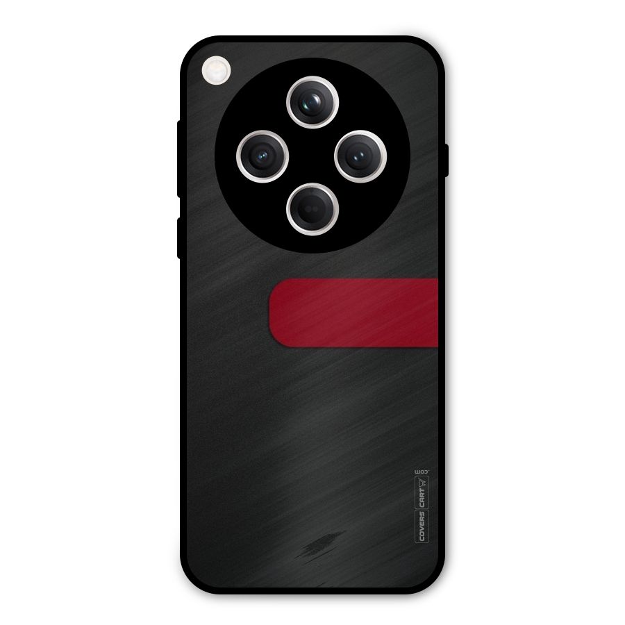 Single Red Stripe Metal Back Case for Oppo Find X8
