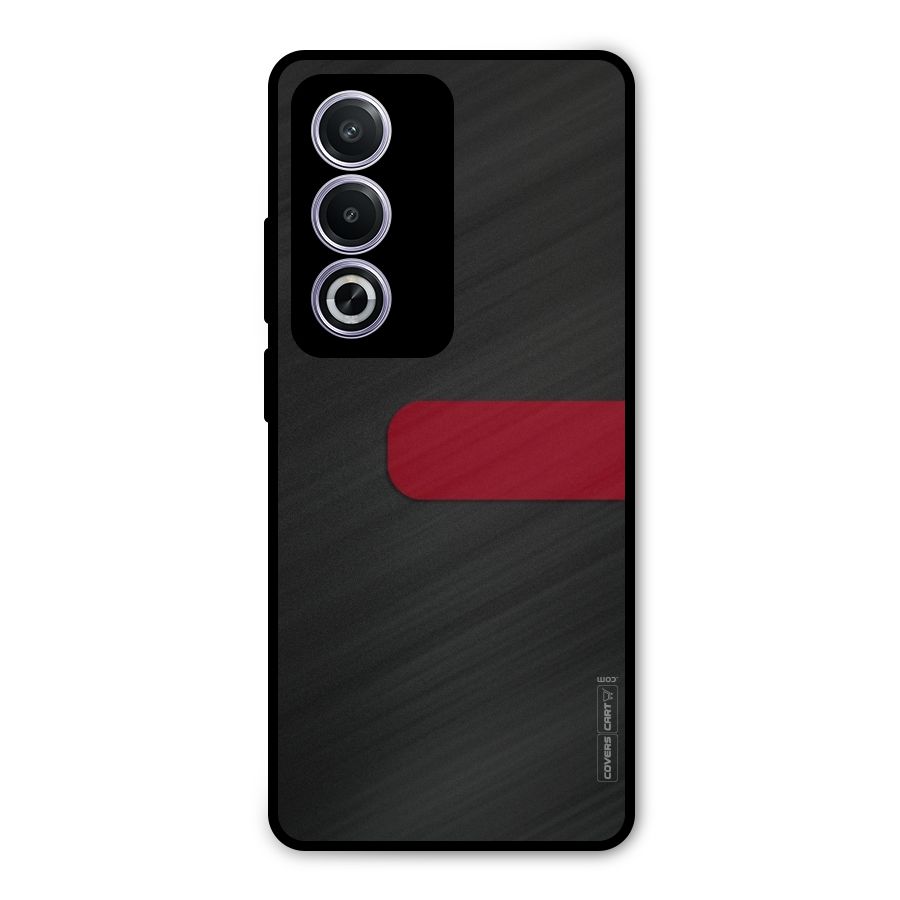 Single Red Stripe Metal Back Case for Oppo K12x