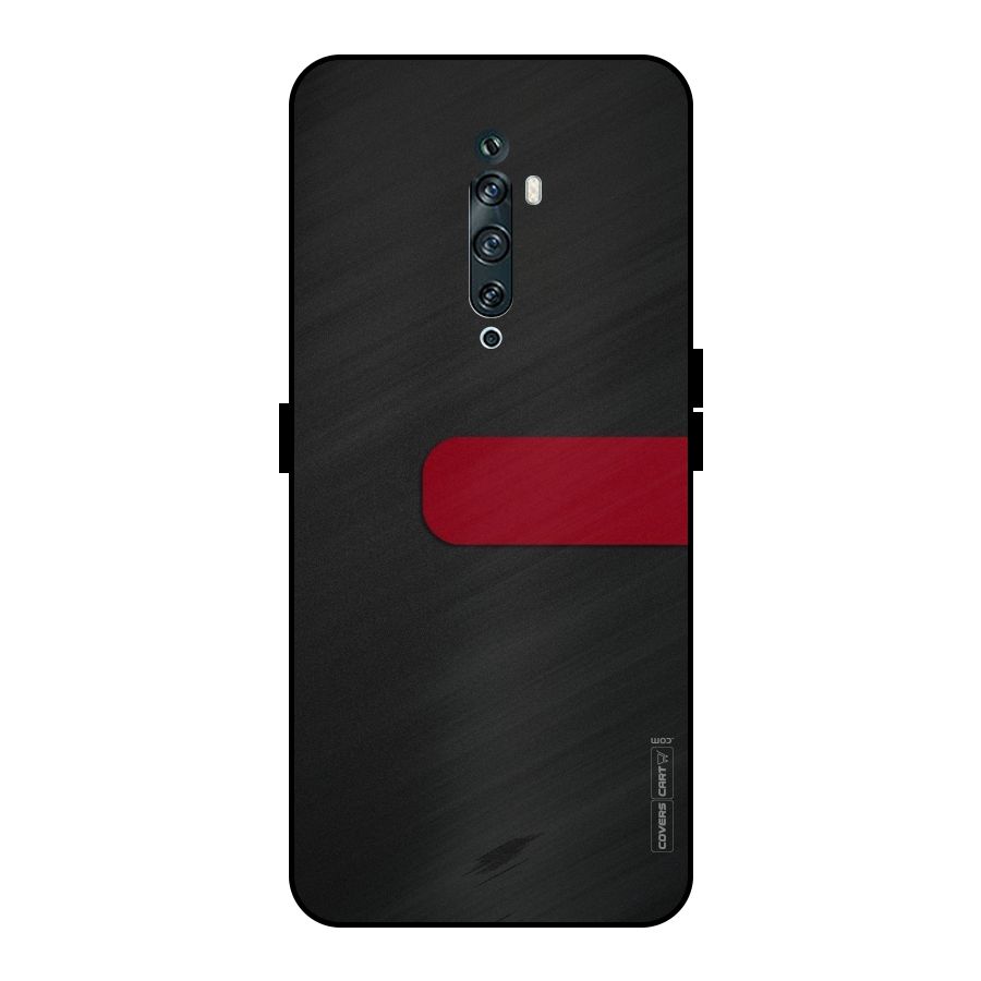 Single Red Stripe Metal Back Case for Oppo Reno2 Z