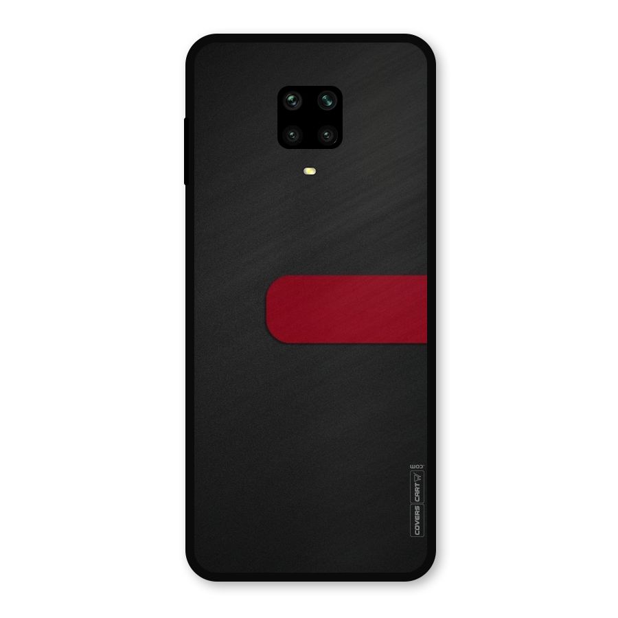 Single Red Stripe Metal Back Case for Poco M2 Pro