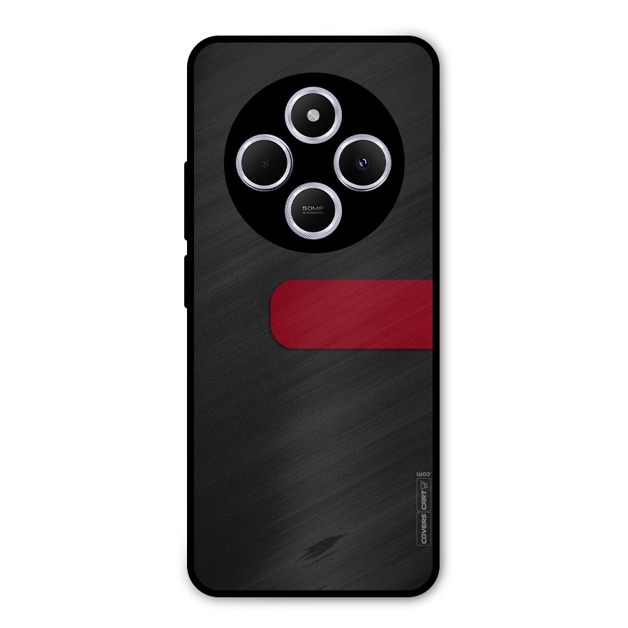 Single Red Stripe Metal Back Case for Poco M7