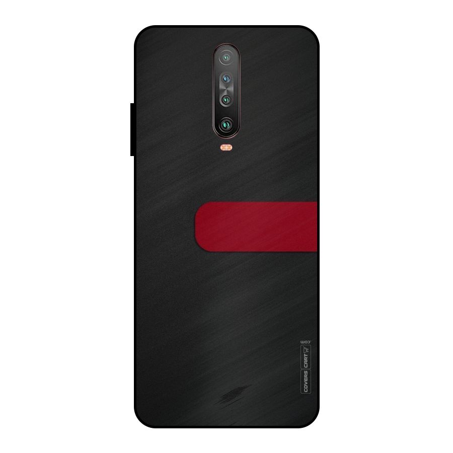 Single Red Stripe Metal Back Case for Poco X2