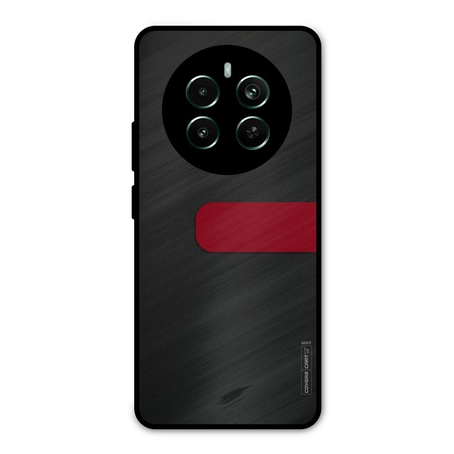 Single Red Stripe Metal Back Case for Realme 12 Pro Plus