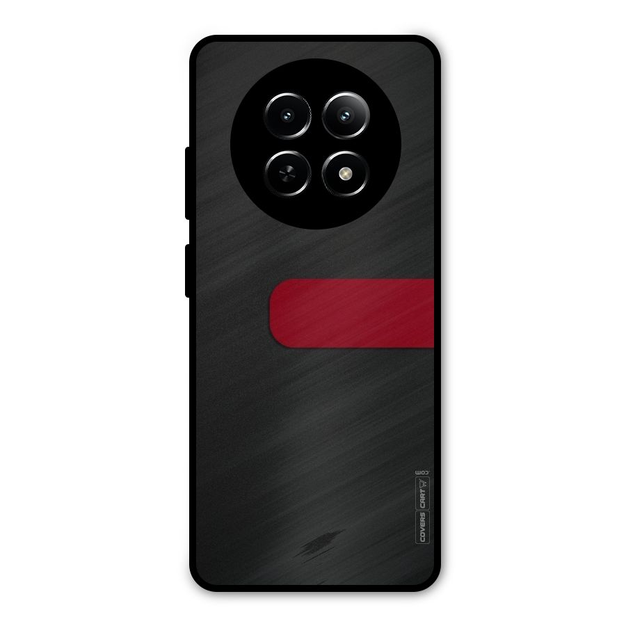 Single Red Stripe Metal Back Case for Realme 13