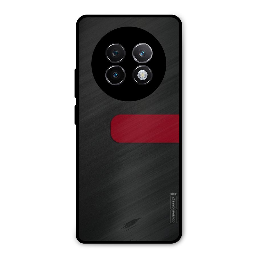 Single Red Stripe Metal Back Case for Realme 13 Plus