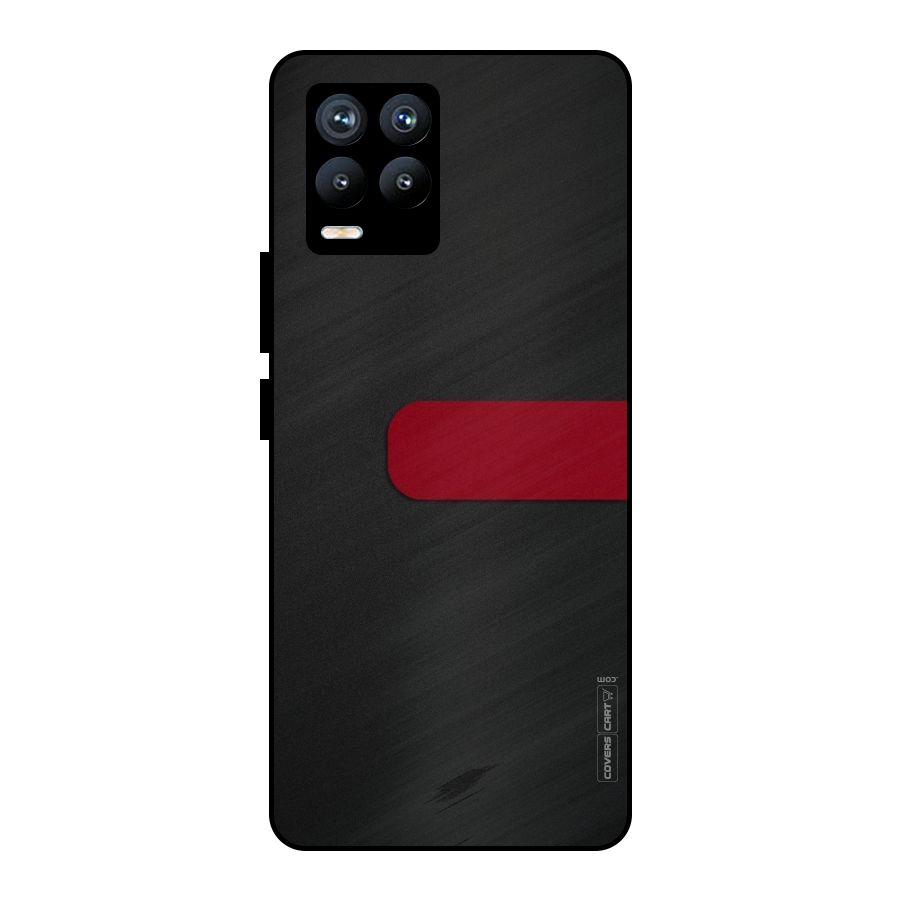 Single Red Stripe Metal Back Case for Realme 8