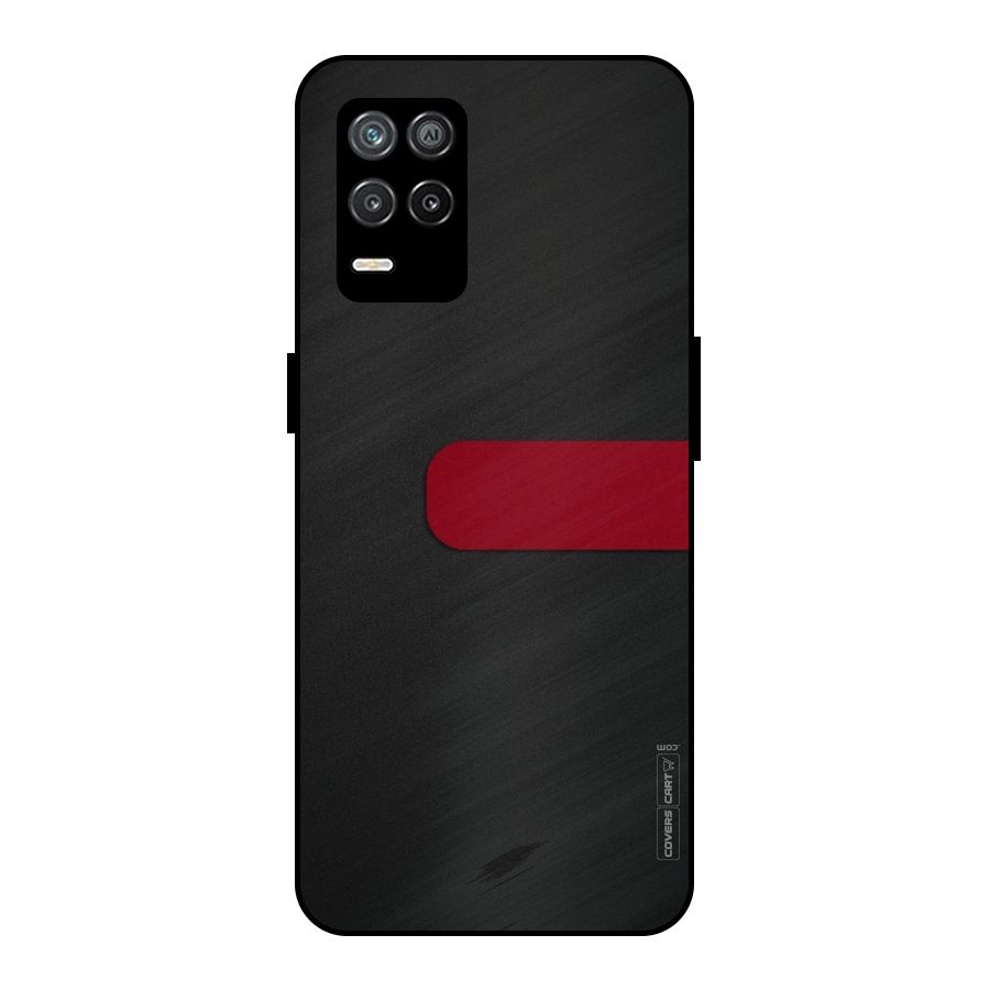 Single Red Stripe Metal Back Case for Realme 8 5G