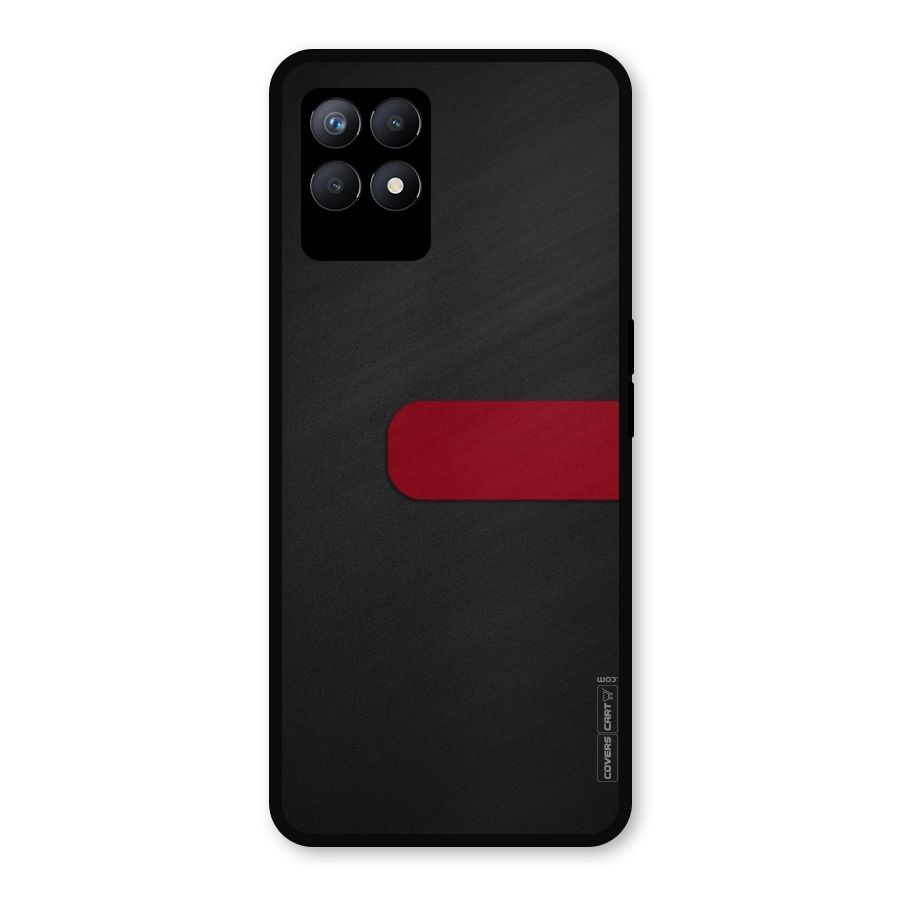 Single Red Stripe Metal Back Case for Realme 8i