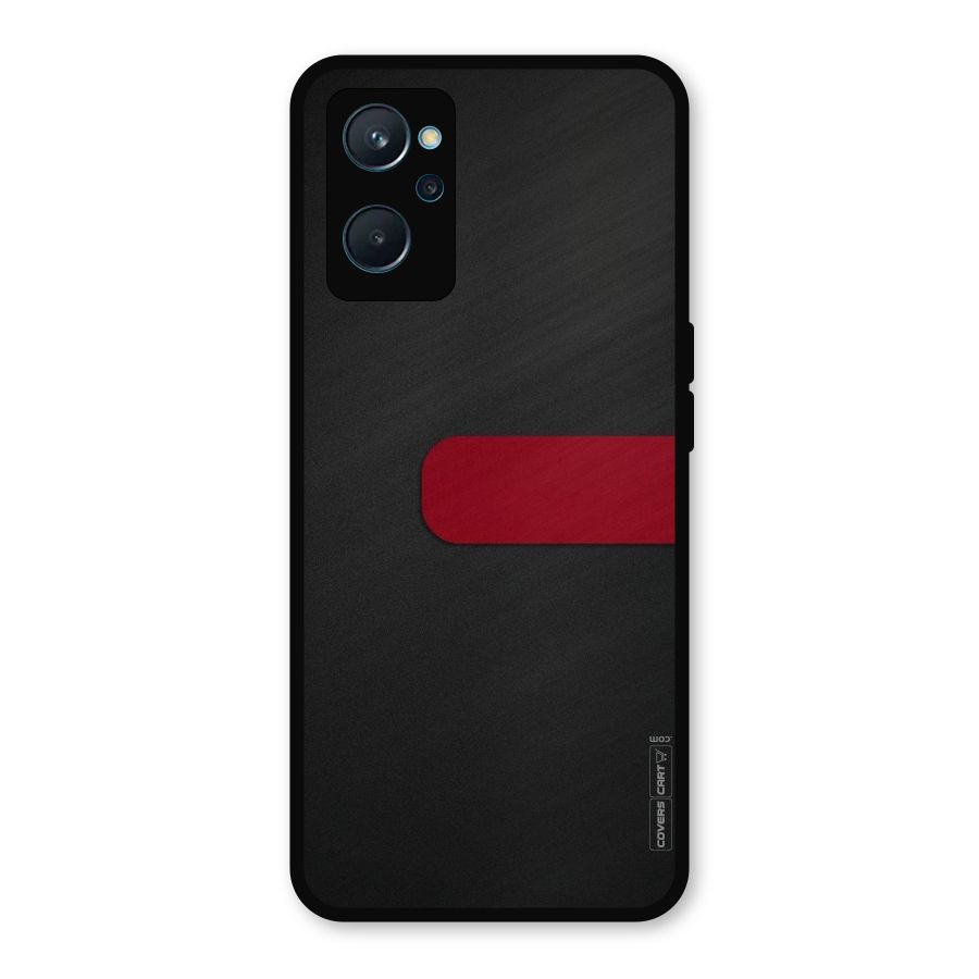 Single Red Stripe Metal Back Case for Realme 9i