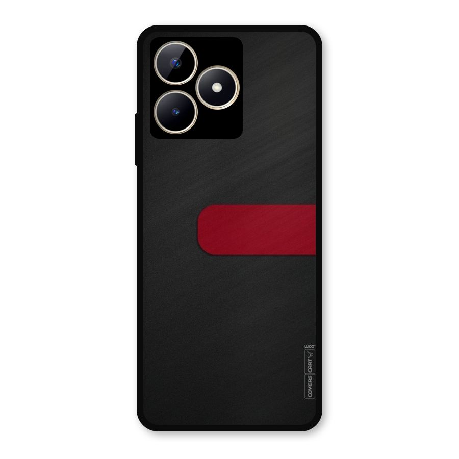 Single Red Stripe Metal Back Case for Realme C53