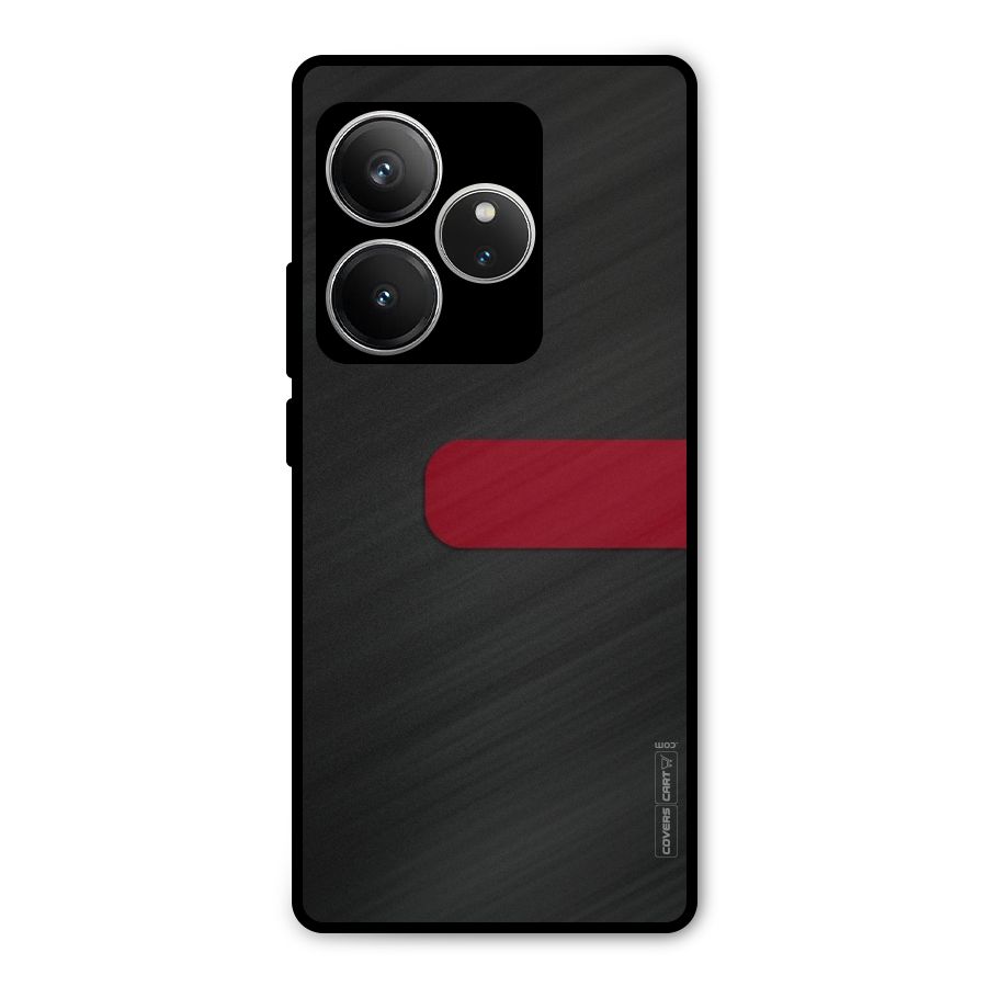 Single Red Stripe Metal Back Case for Realme GT 6