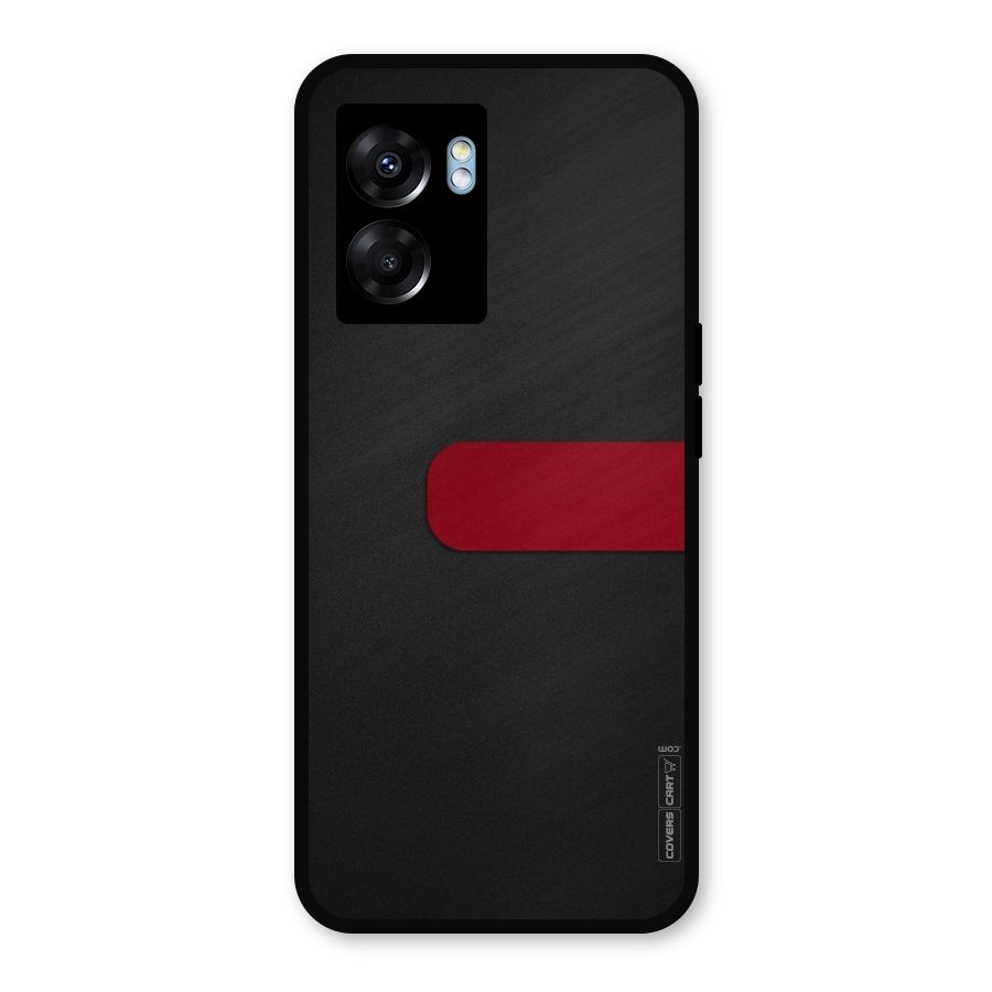 Single Red Stripe Metal Back Case for Realme Narzo 50 5G