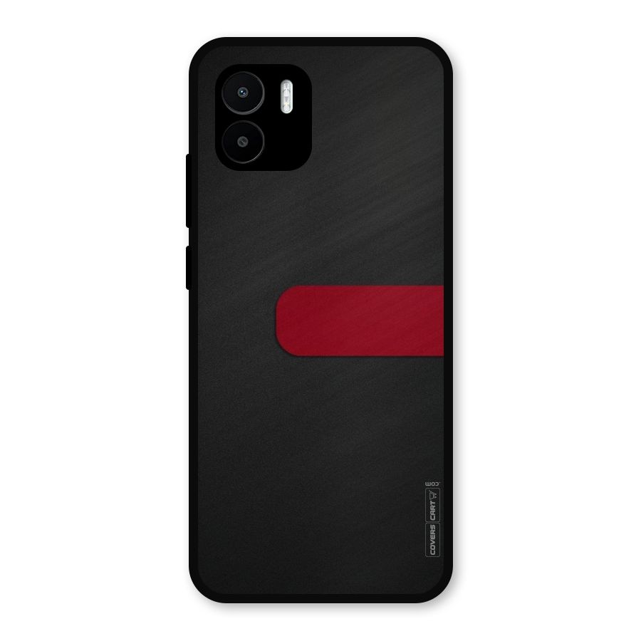 Single Red Stripe Metal Back Case for Redmi A2