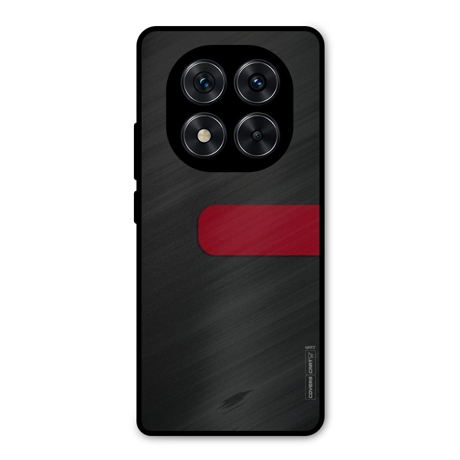 Single Red Stripe Metal Back Case for Redmi Note 14 Pro 5G