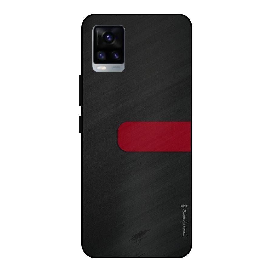 Single Red Stripe Metal Back Case for Vivo V20