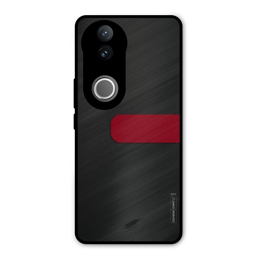 Single Red Stripe Metal Back Case for Vivo V50e