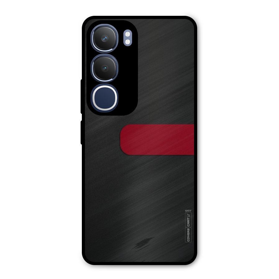Single Red Stripe Metal Back Case for Vivo Y29