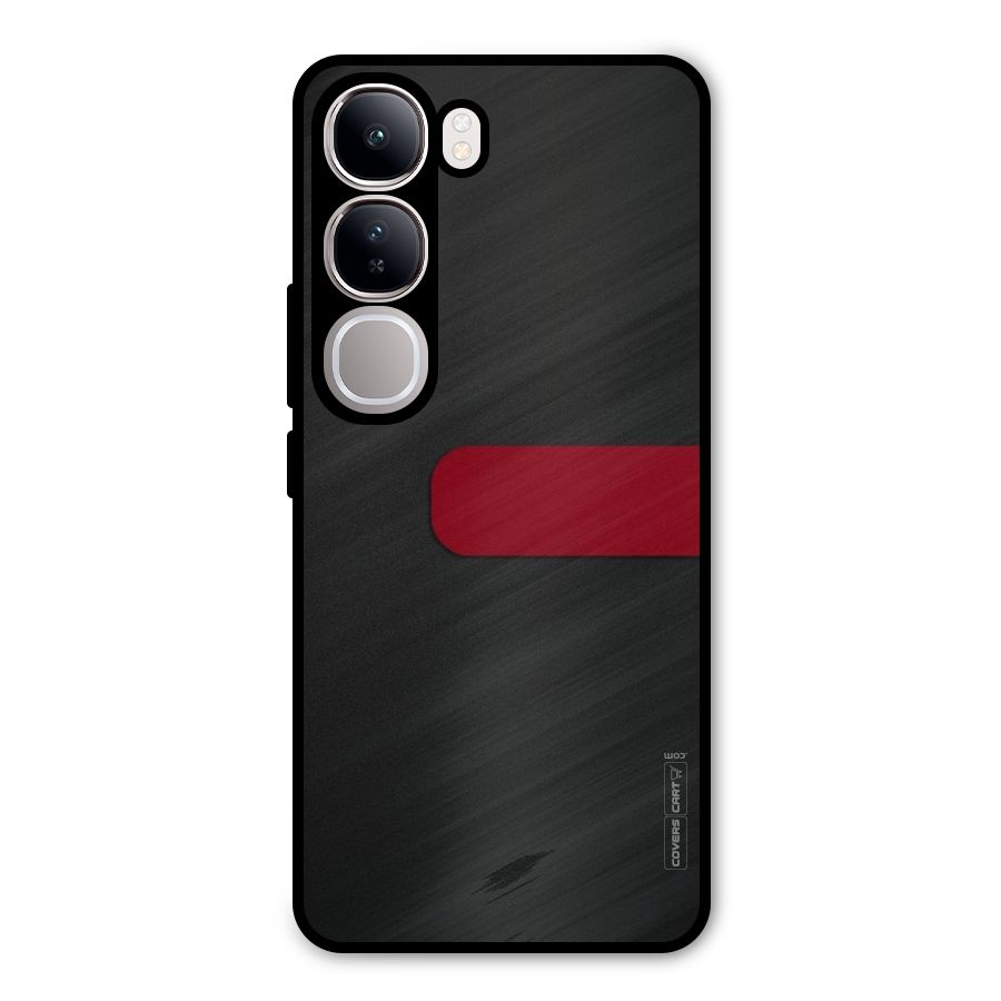 Single Red Stripe Metal Back Case for Vivo Y300