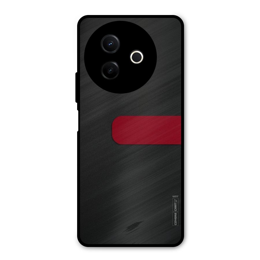 Single Red Stripe Metal Back Case for Vivo Y39