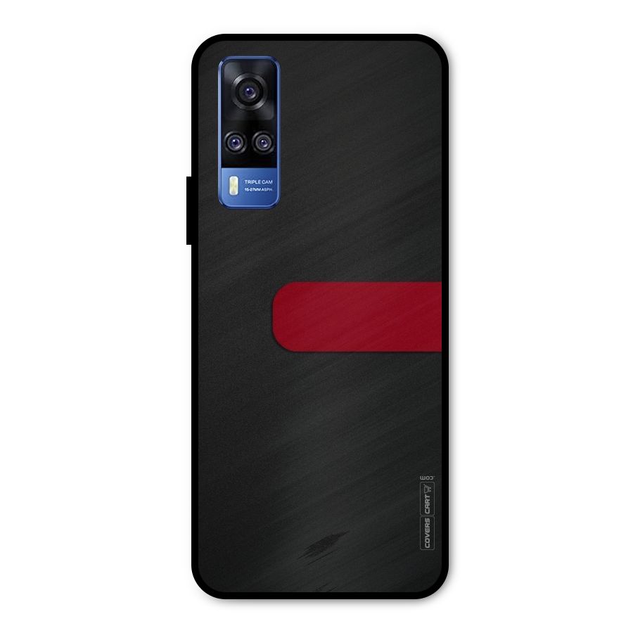 Single Red Stripe Metal Back Case for Vivo Y51A