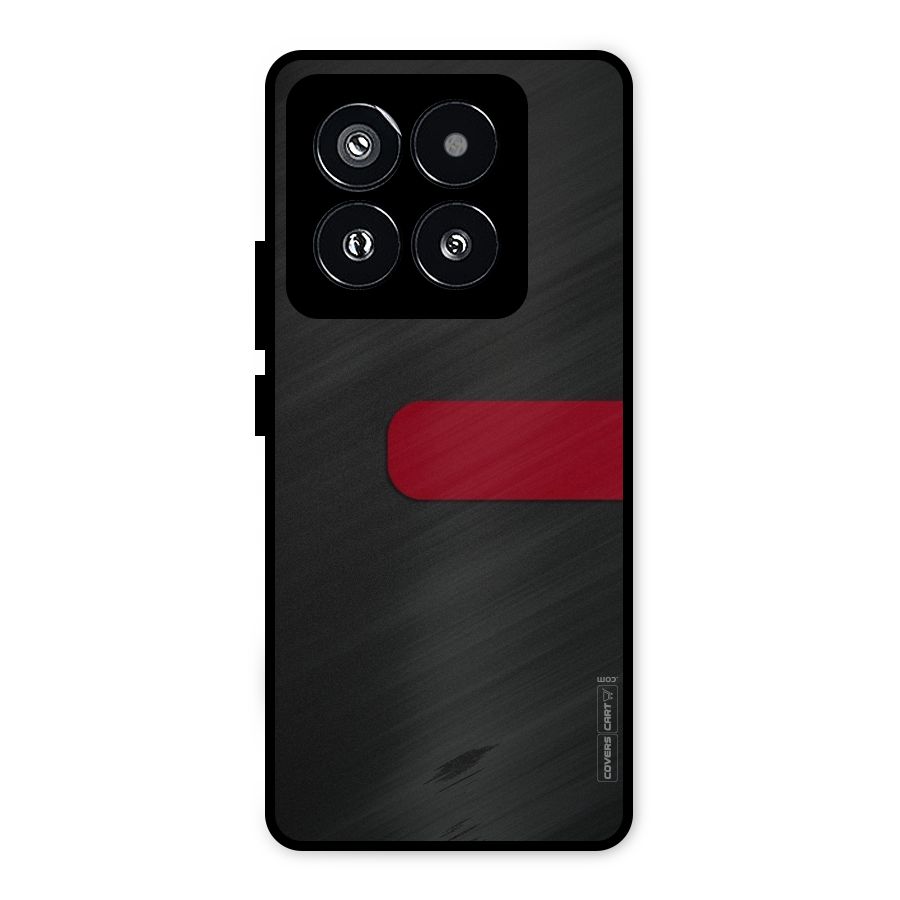 Single Red Stripe Metal Back Case for Xiaomi 14 Pro