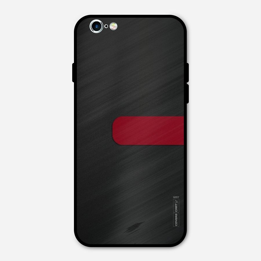 Single Red Stripe Metal Back Case for iPhone 6 6s
