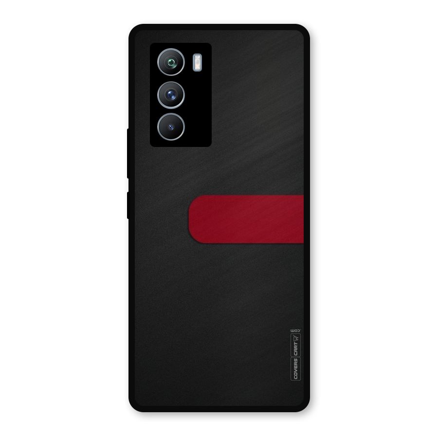 Single Red Stripe Metal Back Case for iQOO 9 SE