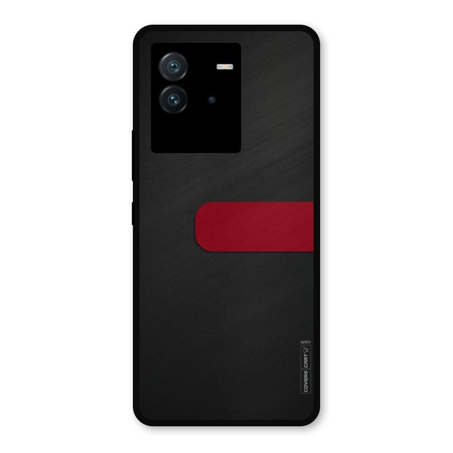 Single Red Stripe Metal Back Case for iQOO Neo 6 5G