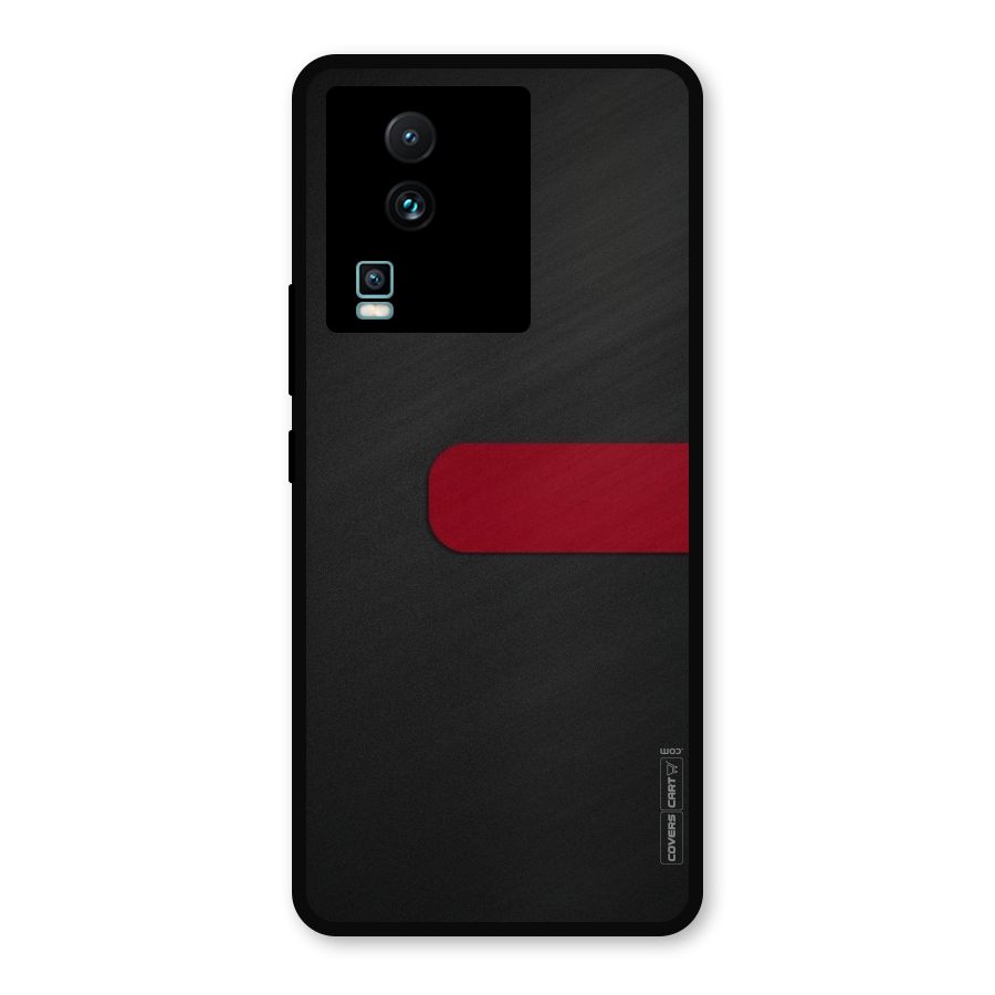 Single Red Stripe Metal Back Case for iQOO Neo 7