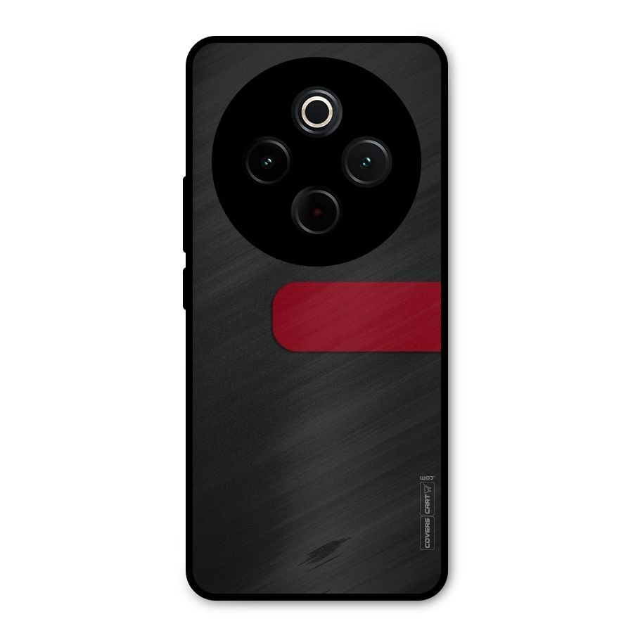 Single Red Stripe Metal Back Case for iQOO Z10
