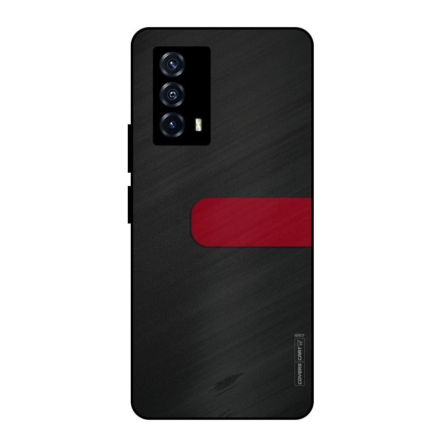 Single Red Stripe Metal Back Case for iQOO Z5