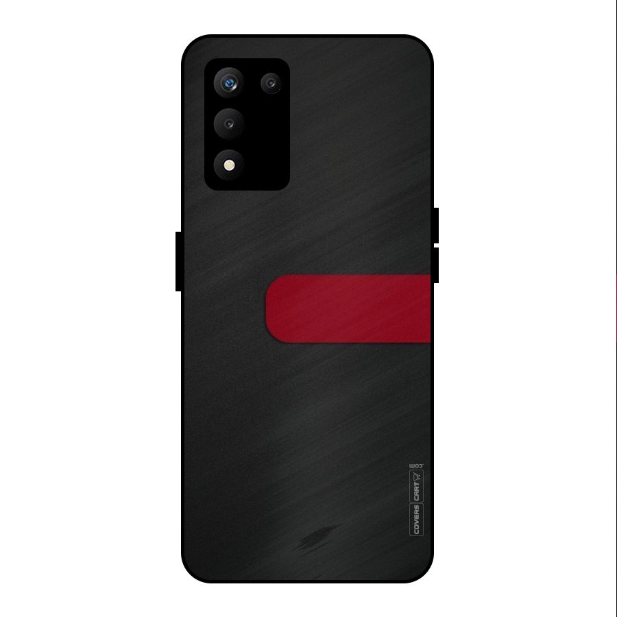 Single Red Stripe Metal Back Case for realme 9 5G SE