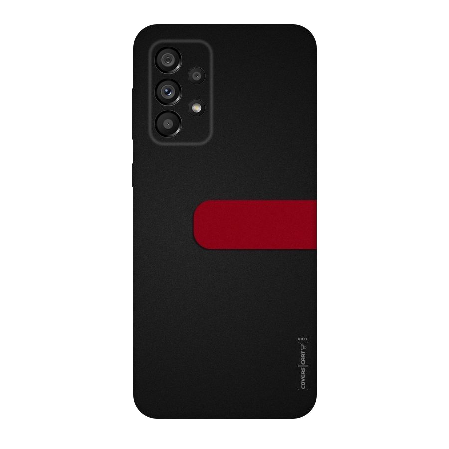 Single Red Stripe Original Polycarbonate Back Case for Galaxy A73 5G