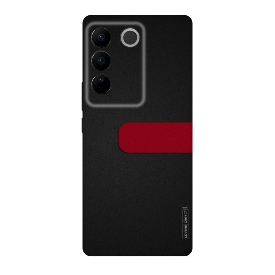 Single Red Stripe Original Polycarbonate Back Case for Vivo V27