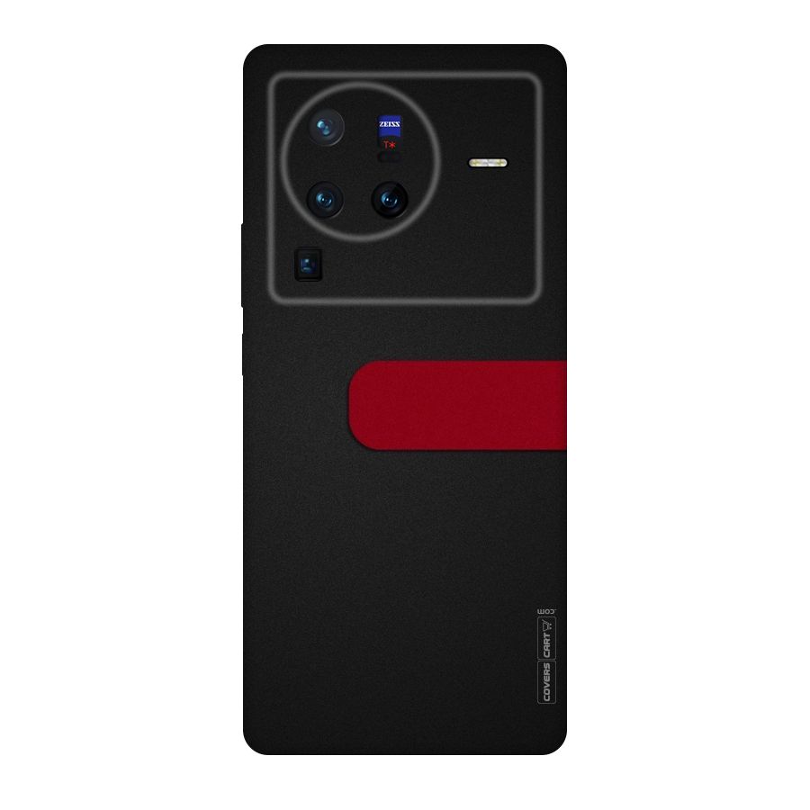 Single Red Stripe Original Polycarbonate Back Case for Vivo X80