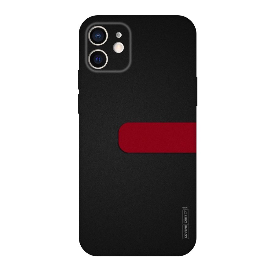 Single Red Stripe Original Polycarbonate Back Case for iPhone 12