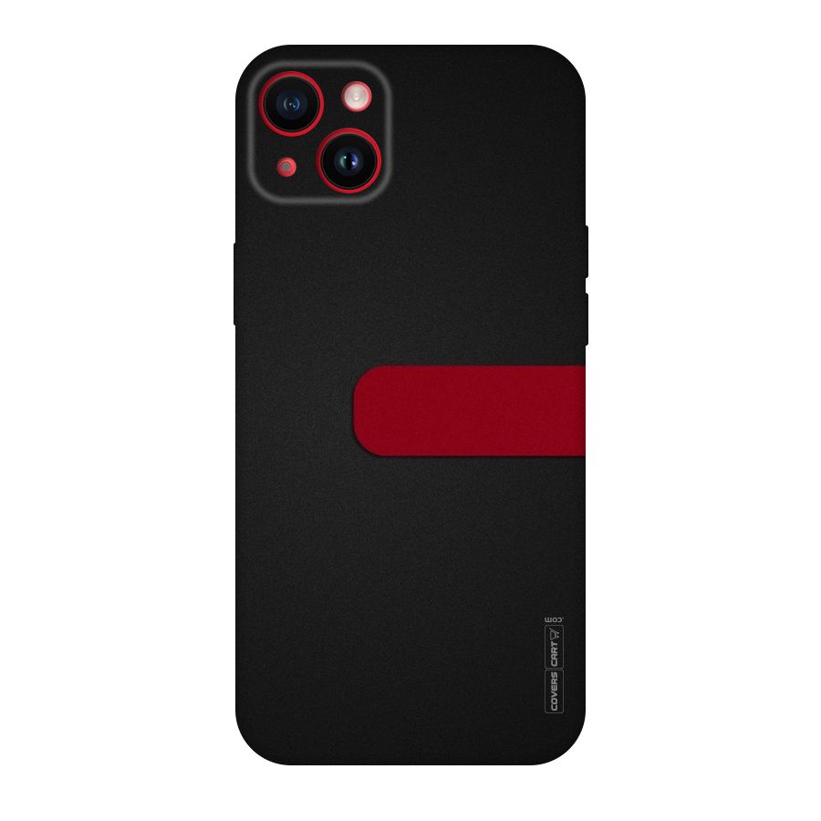 Single Red Stripe Original Polycarbonate Back Case for iPhone 14 Plus