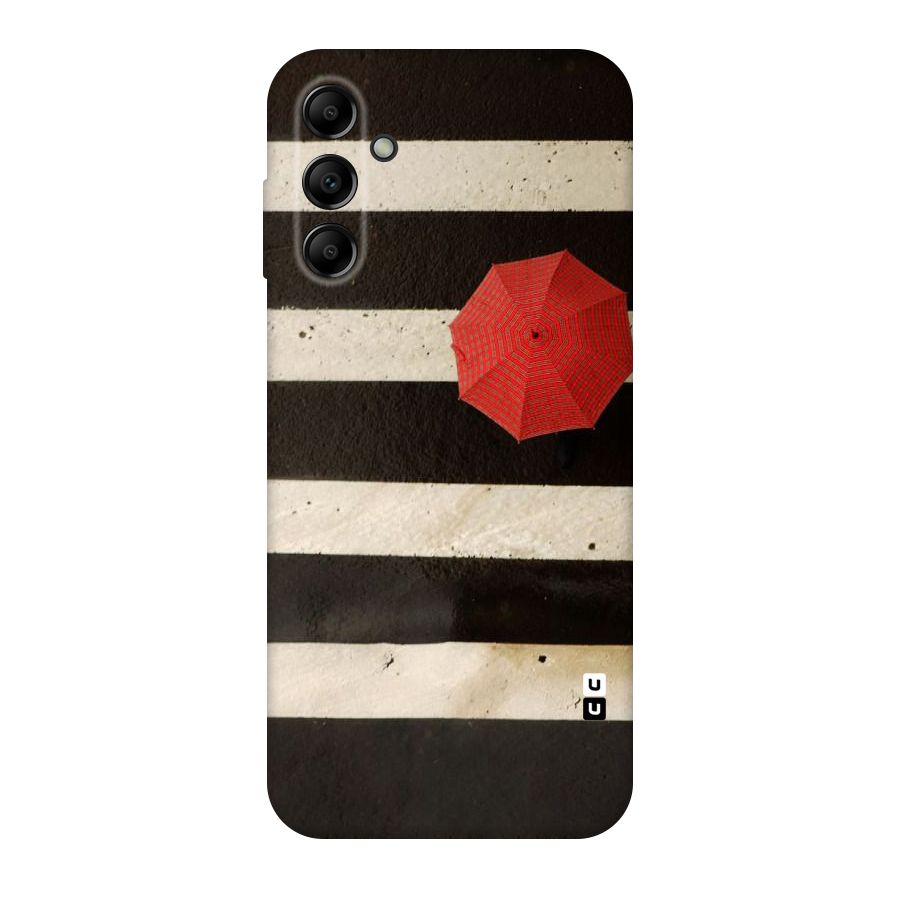 Single Red Umbrella Stripes Original Polycarbonate Back Case for Galaxy A14 5G