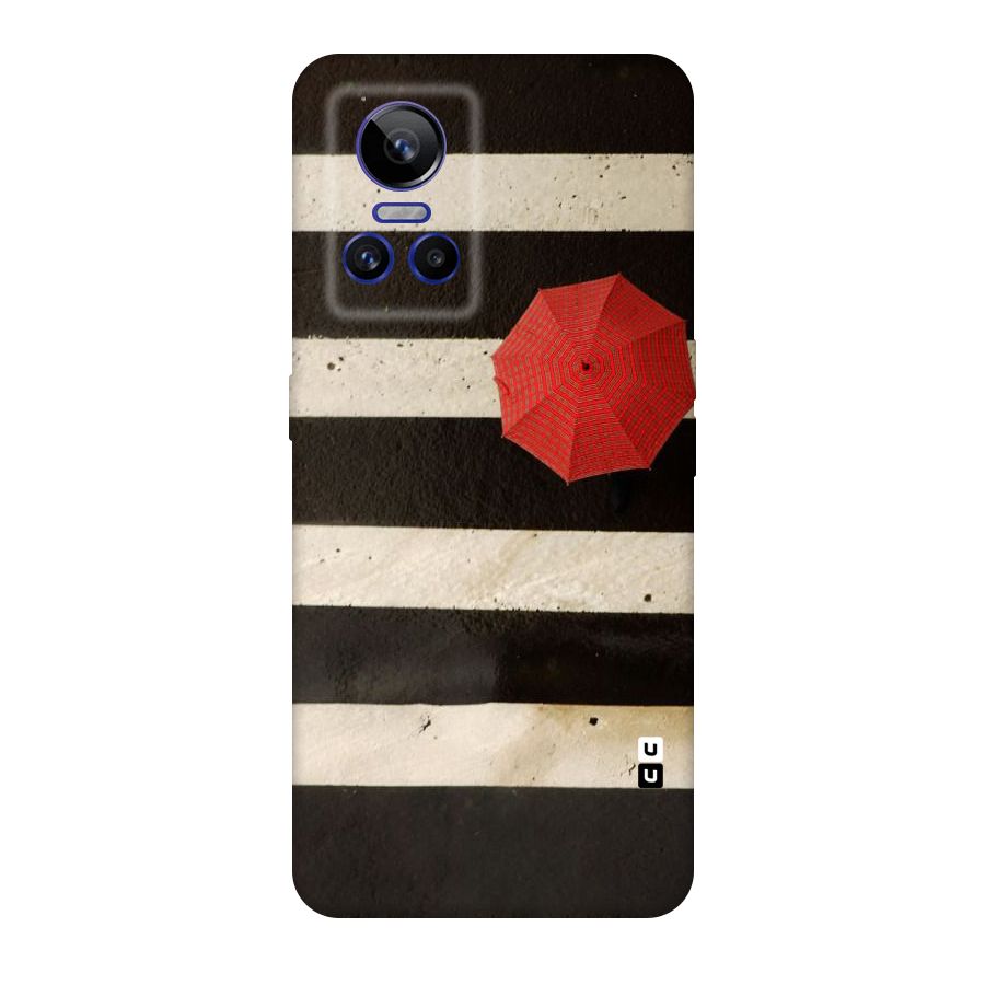 Single Red Umbrella Stripes Original Polycarbonate Back Case for Realme GT Neo 3