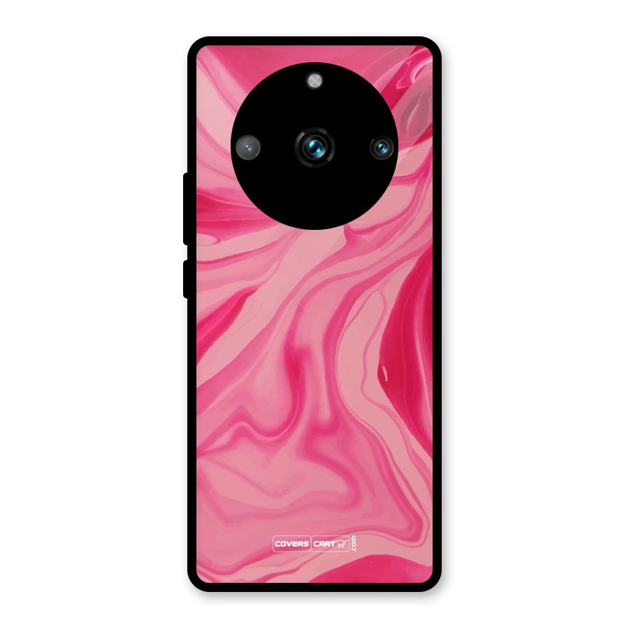 Sizzling Pink Marble Texture Glass Back Case for Realme Narzo 60 Pro