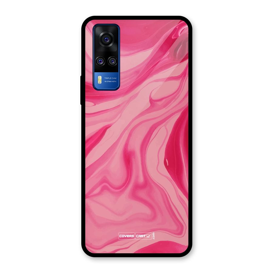 Sizzling Pink Marble Texture Glass Back Case for Vivo Y31