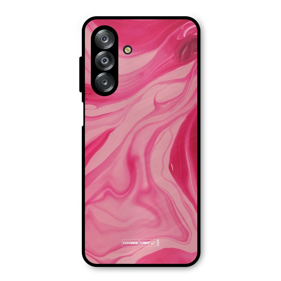 Sizzling Pink Marble Texture Metal Back Case for Galaxy A26