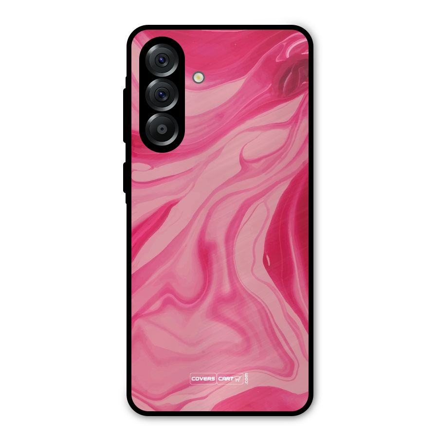 Sizzling Pink Marble Texture Metal Back Case for Galaxy A56