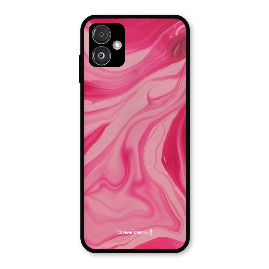 Sizzling Pink Marble Texture Metal Back Case for Galaxy F14