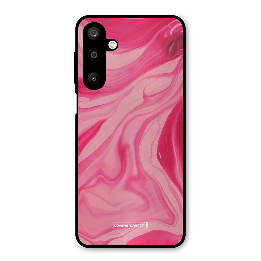 Sizzling Pink Marble Texture Metal Back Case for Galaxy M16