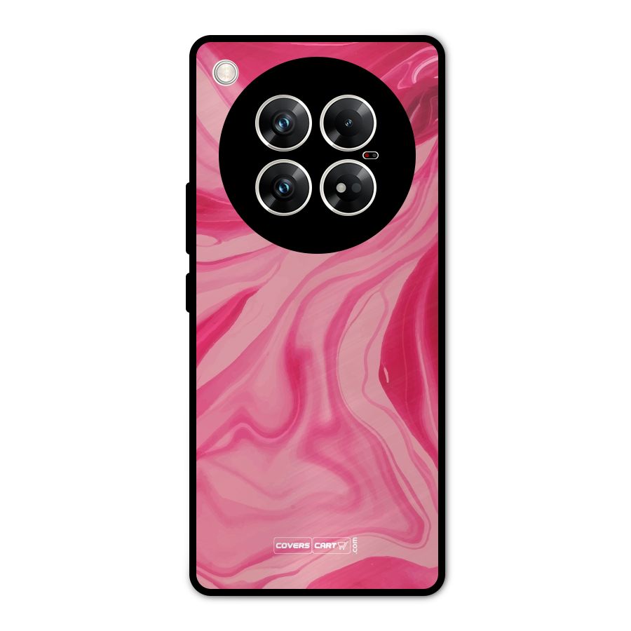 Sizzling Pink Marble Texture Metal Back Case for Infinix Zero 40 5G